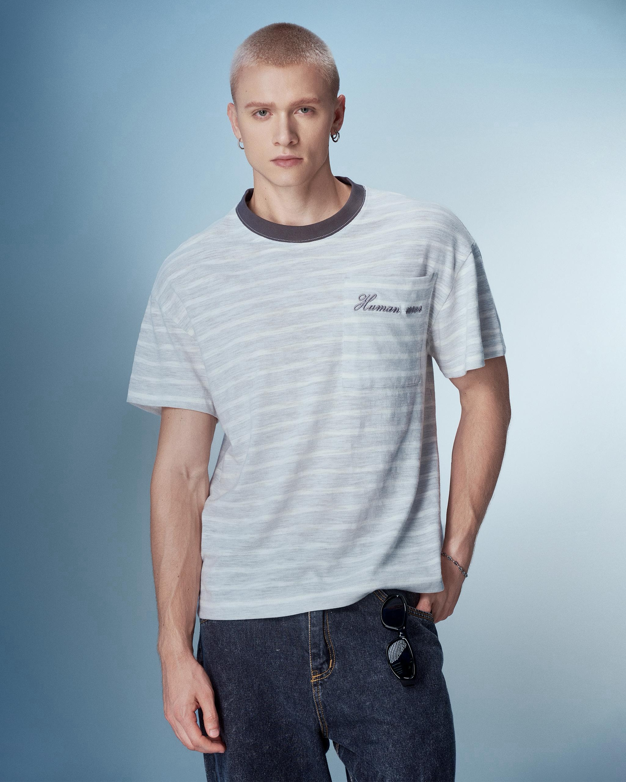 HR STRIPE T-SHIRT ( XÁM )