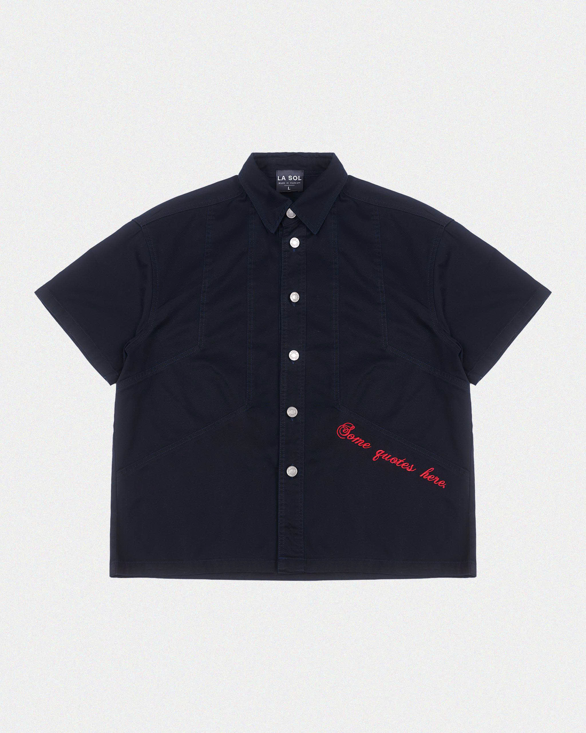 CRACK DENIM SHIRT ( NAVY )