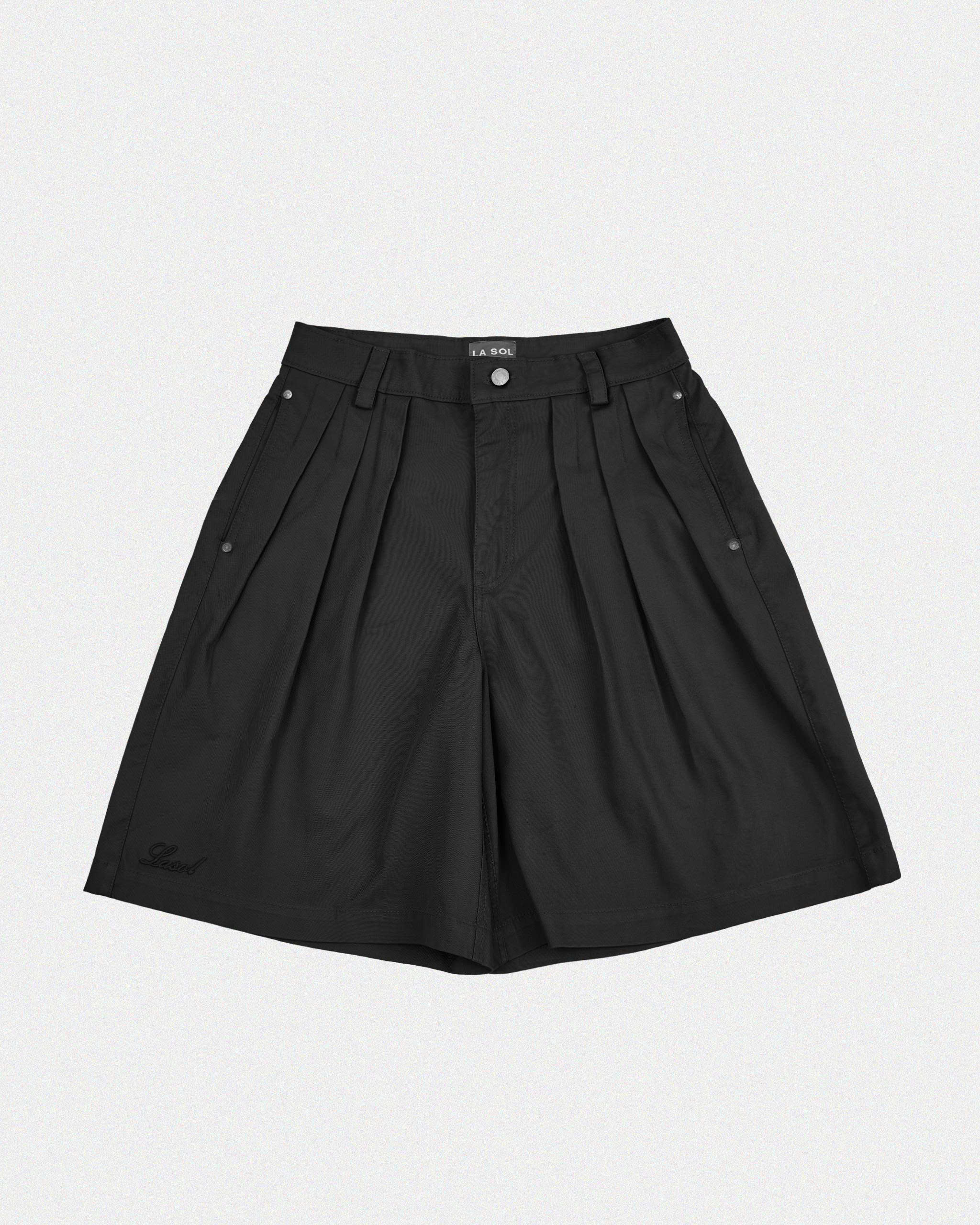 BOX PLEAT SHORT ( BLACK )