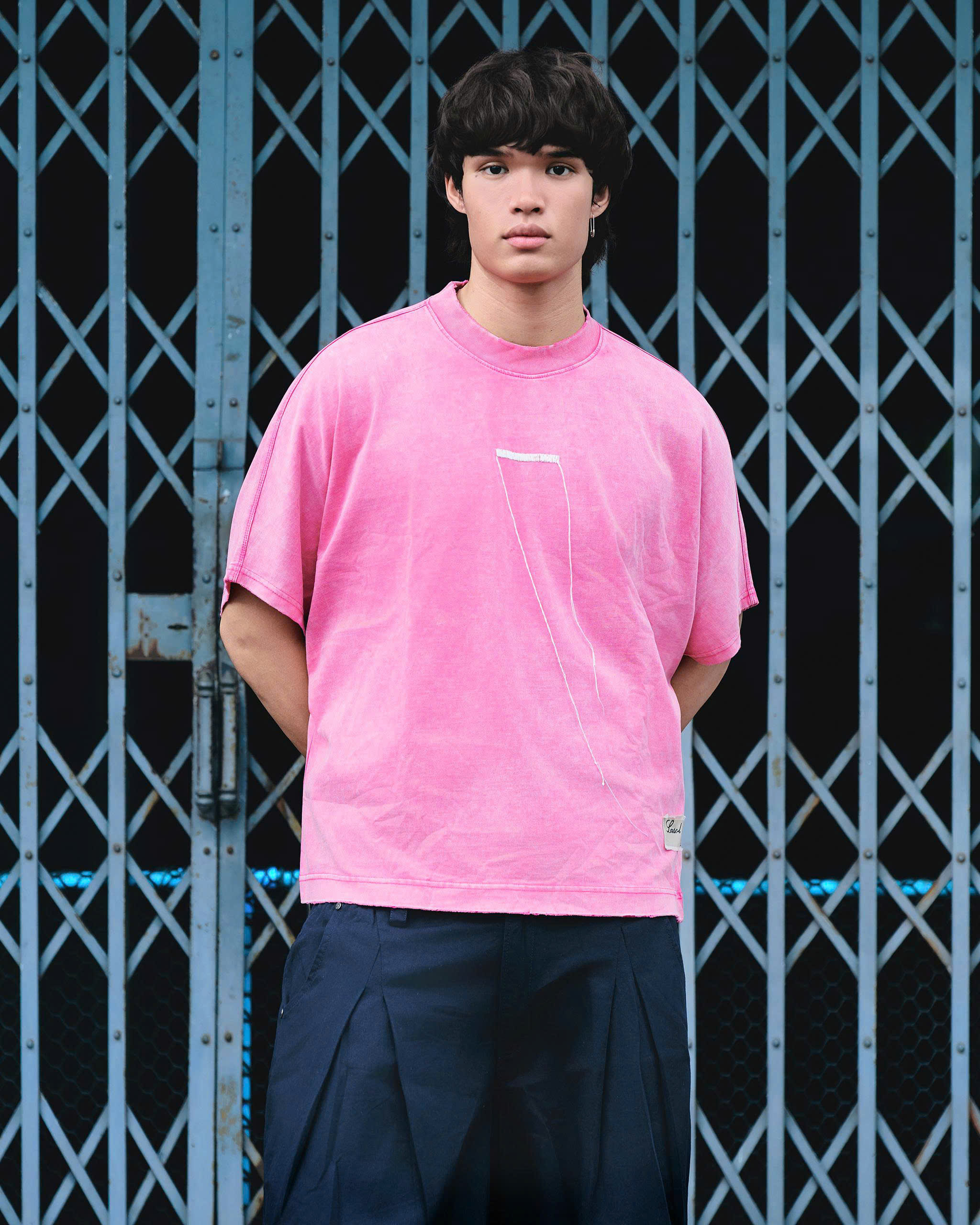 KIMONO SLEEVE SHIRT ( WASHED PINK )