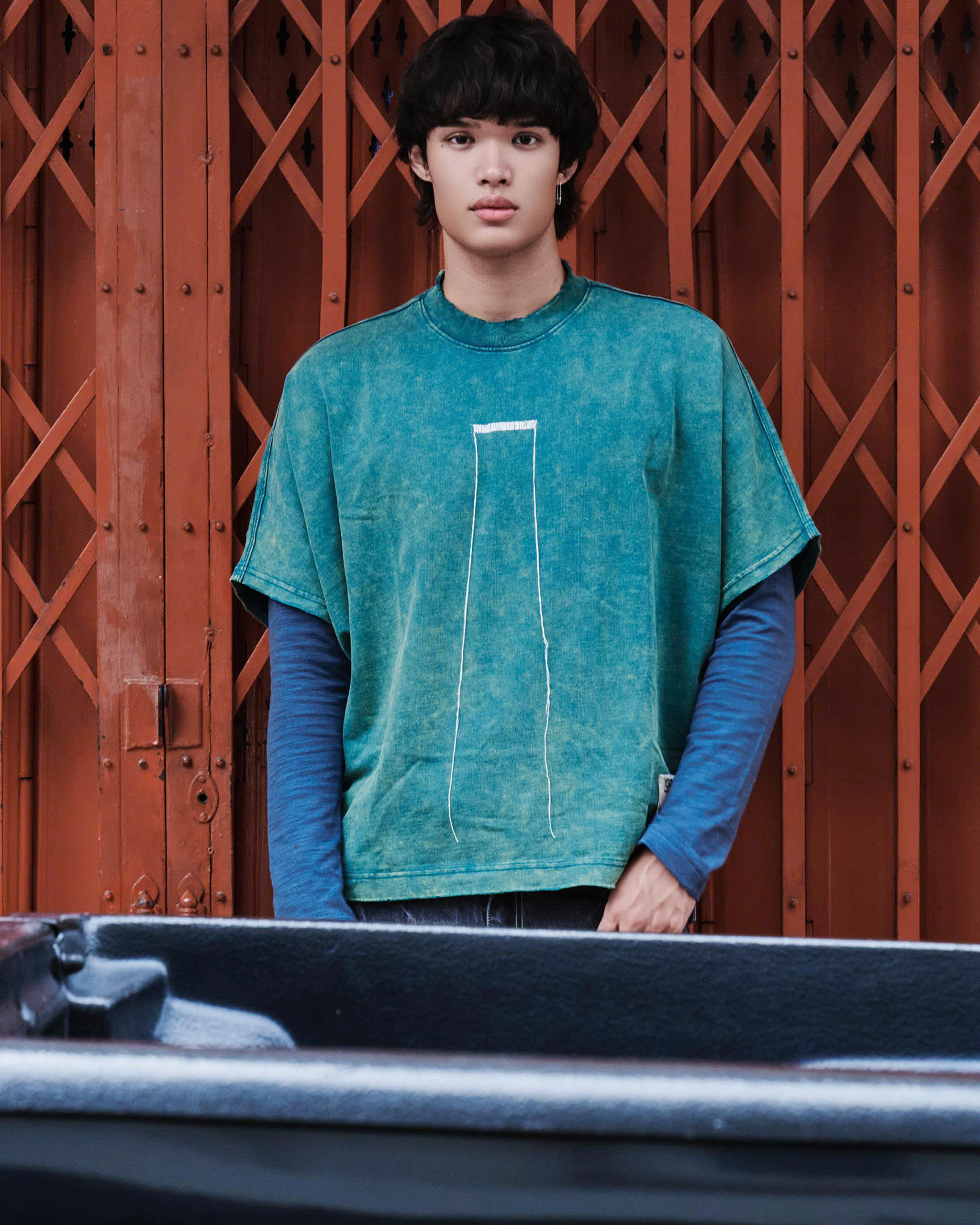 KIMONO SLEEVE SHIRT ( MOSS OLIVE )