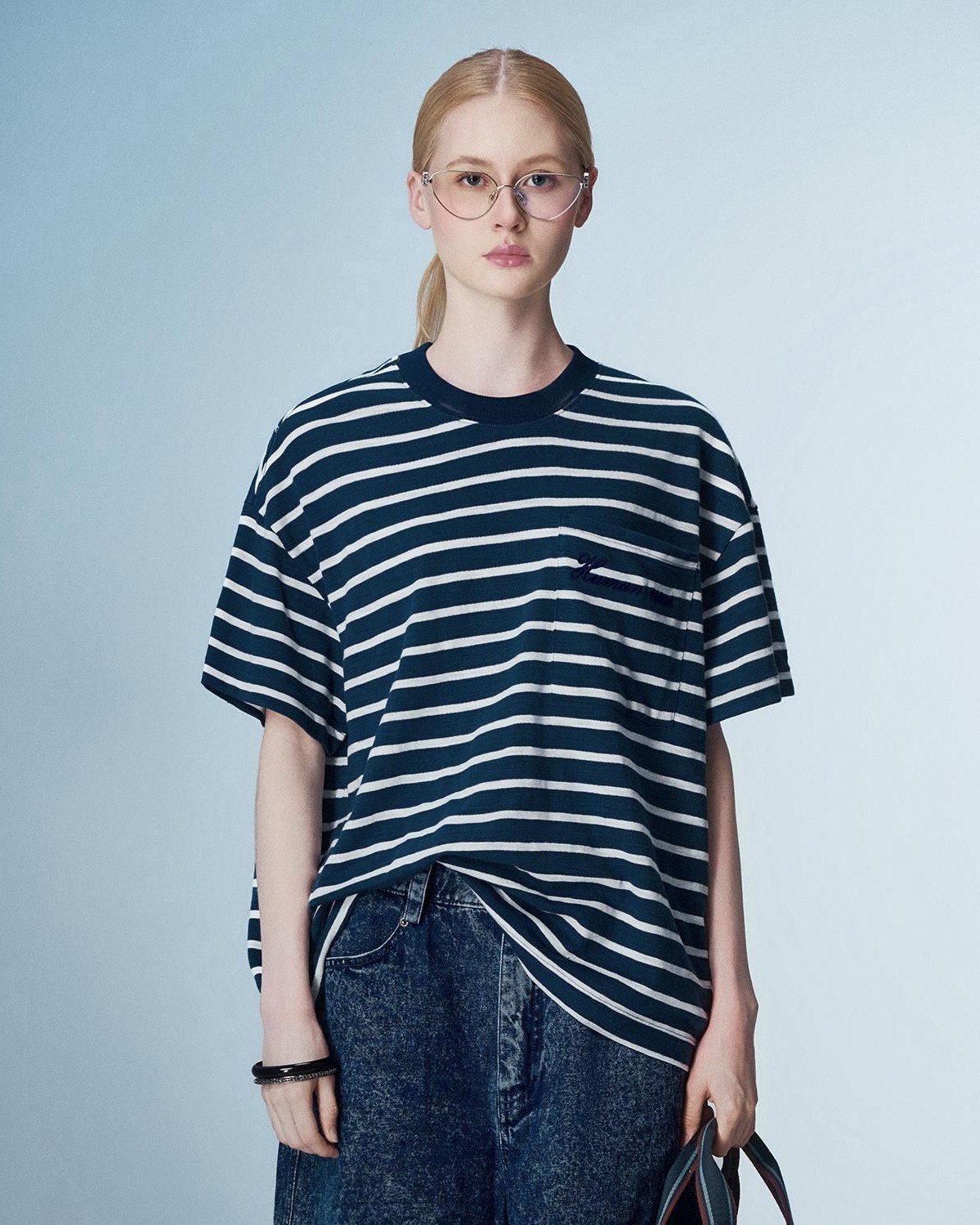 HR STRIPE T-SHIRT ( NAVY )
