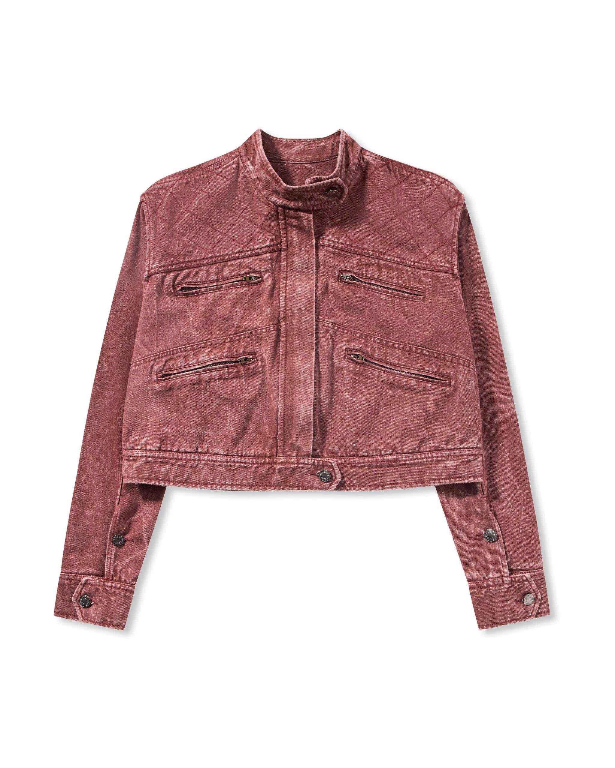 MOCK RACER JACKET ( TERRACOTTA PINK )