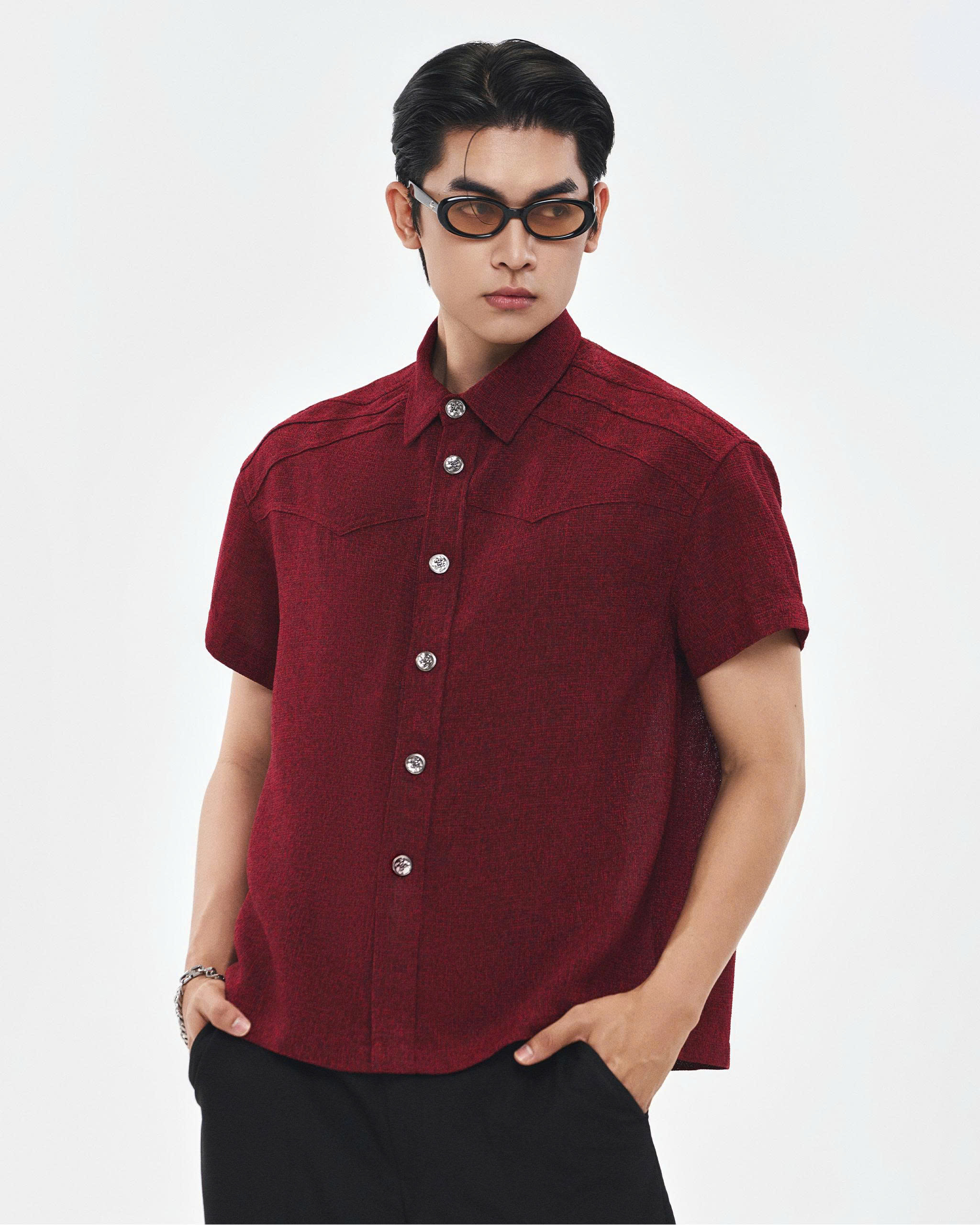 PLUSH SHIRT ( ĐỎ ĐÔ )
