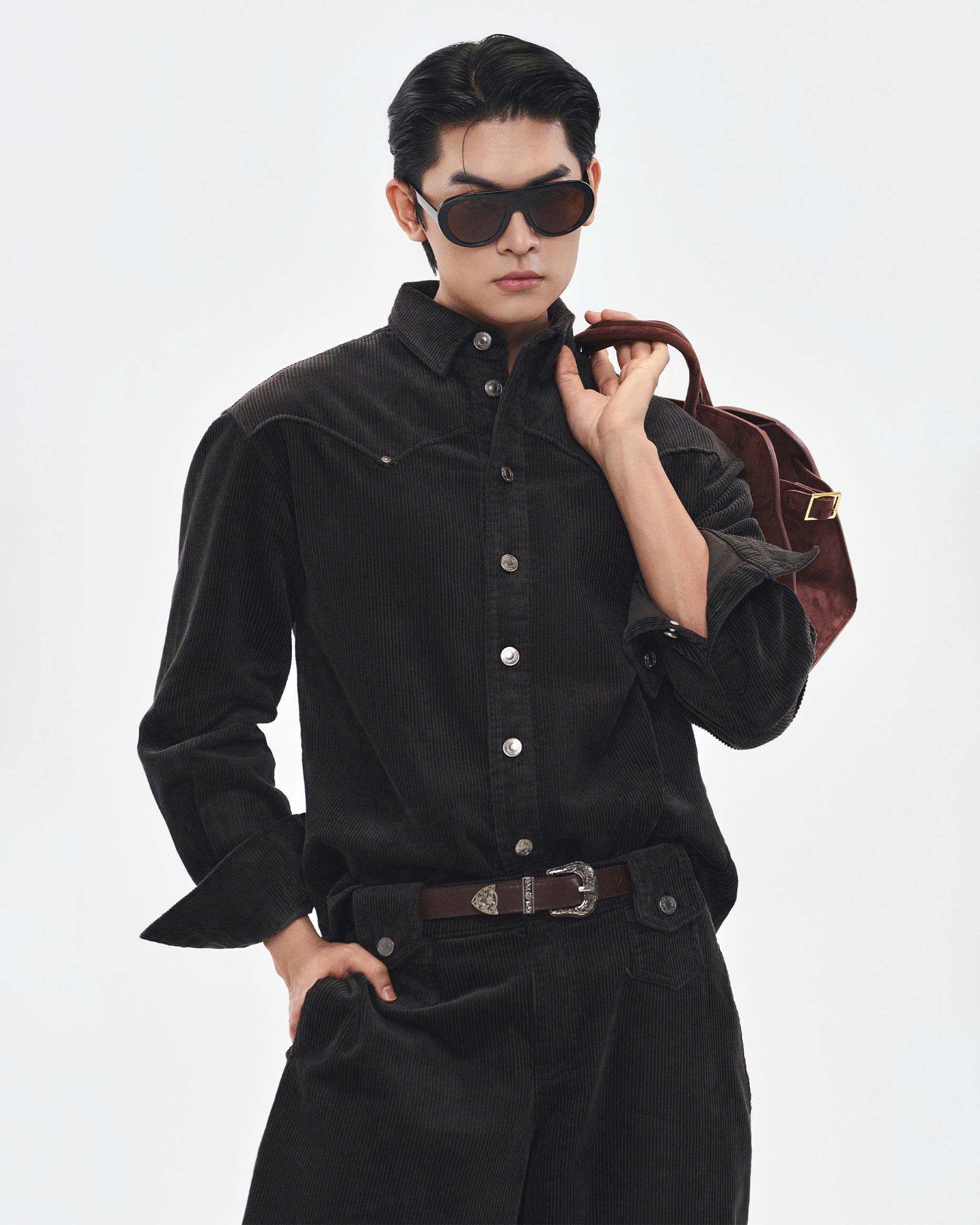 QUIET CORD SHIRT ( FADED BLACK )