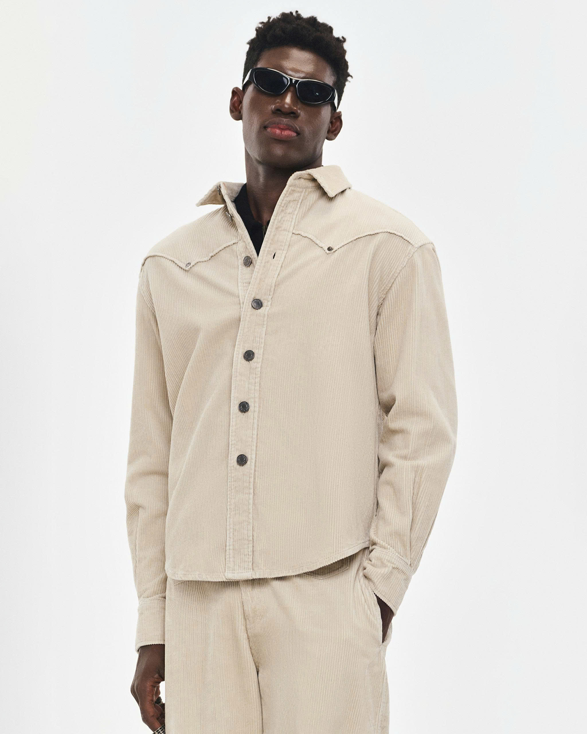 QUIET CORD SHIRT ( BEIGE )