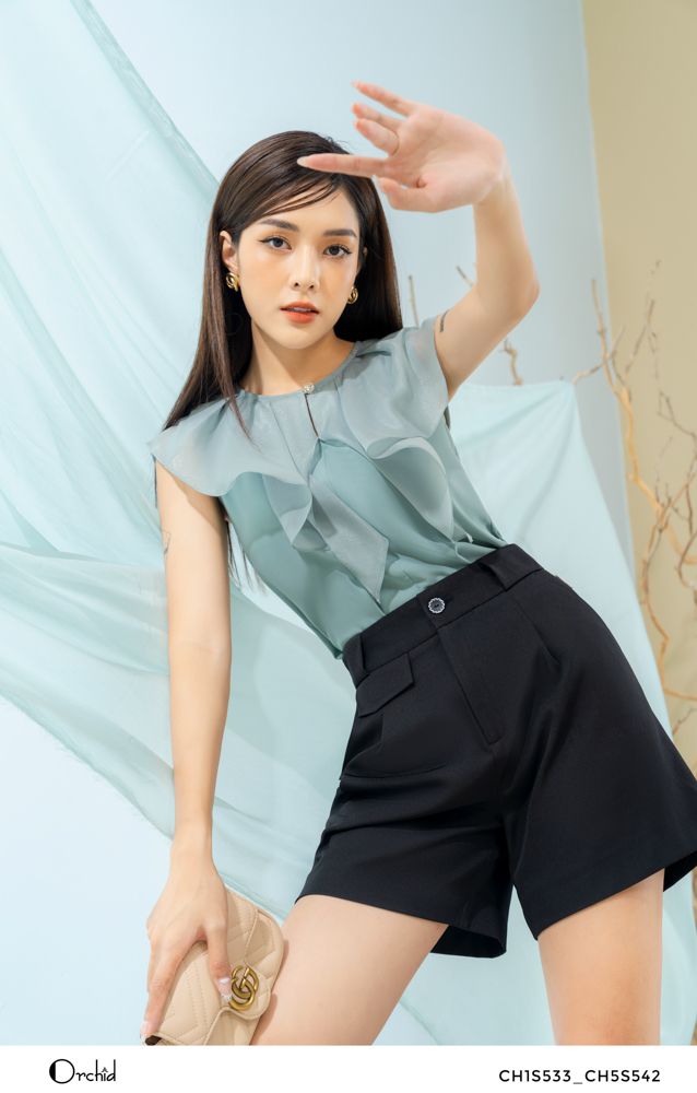 CH5S542 - Quần sooc twill silk