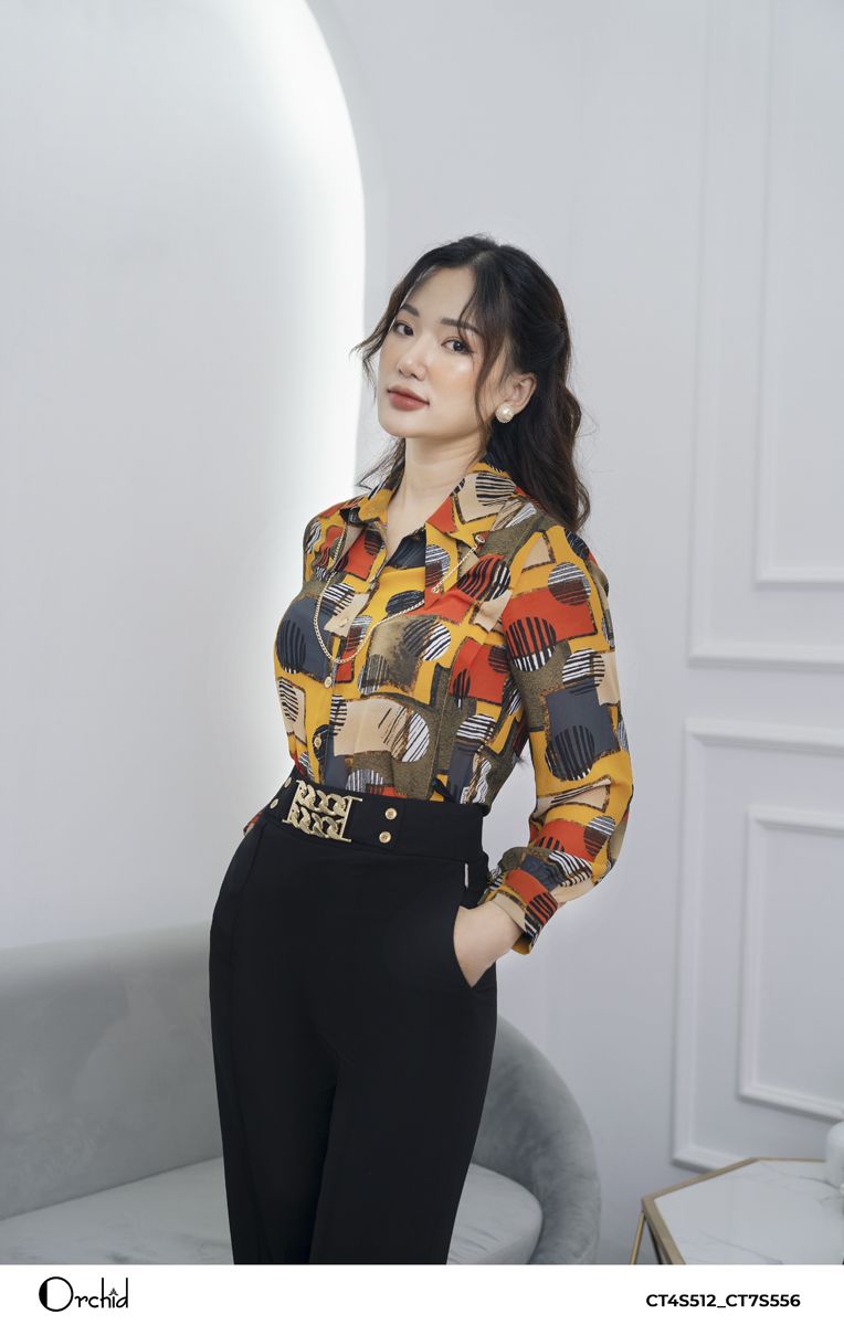 CT4S512 - Aó chifon họa tiết
