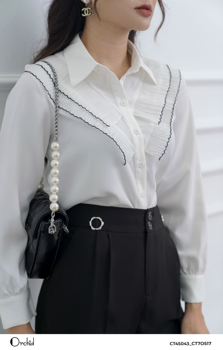 CT4S043 - Aó lụa trắng