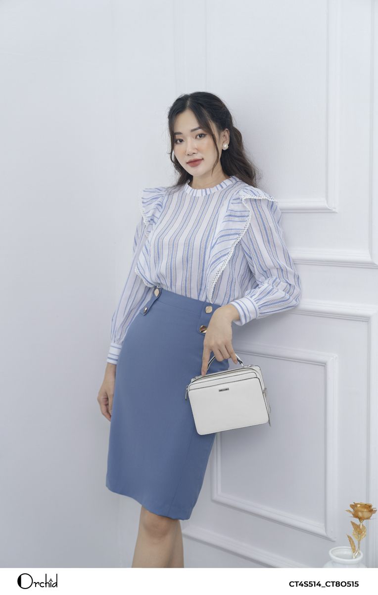 CT4S514 - Aó boy kẻ xanh