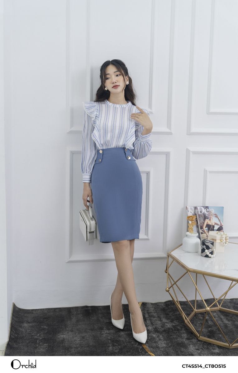 CT4S514 - Aó boy kẻ xanh