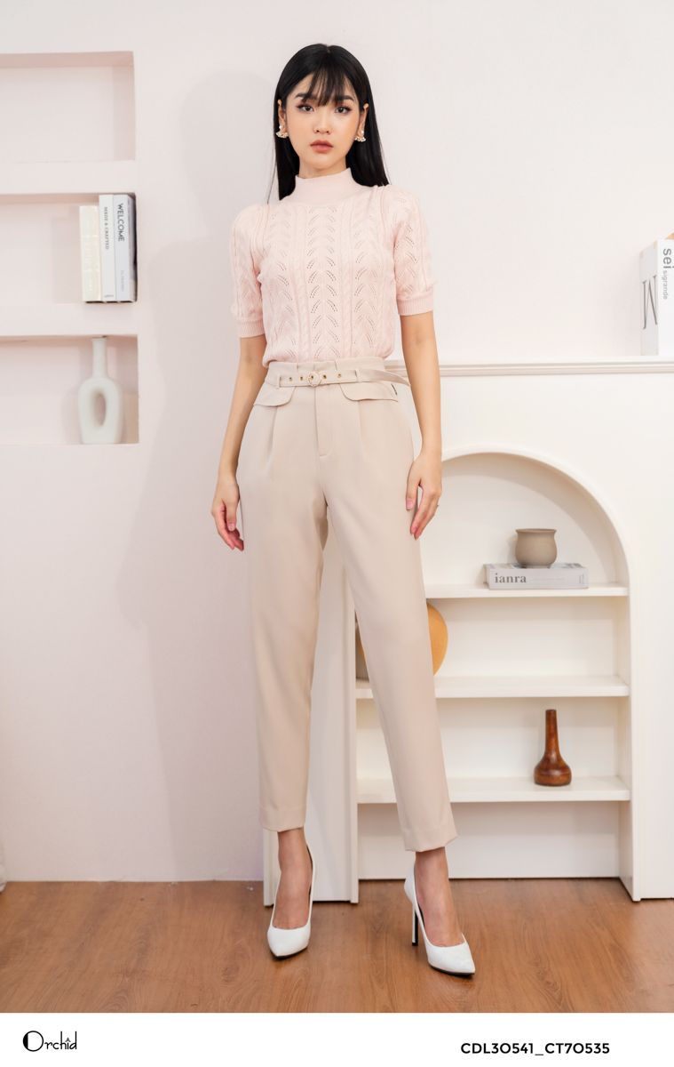 CT7O535-Quần twill silk