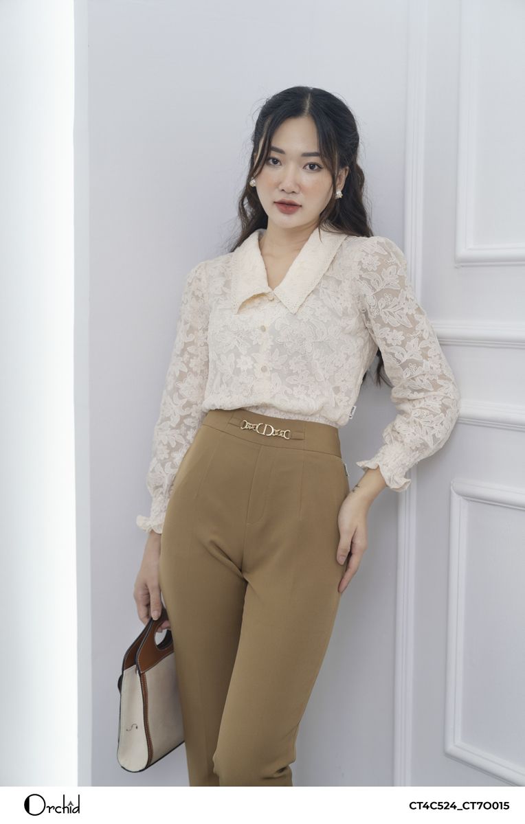 CT4C524- Áo ren chỉ thêu