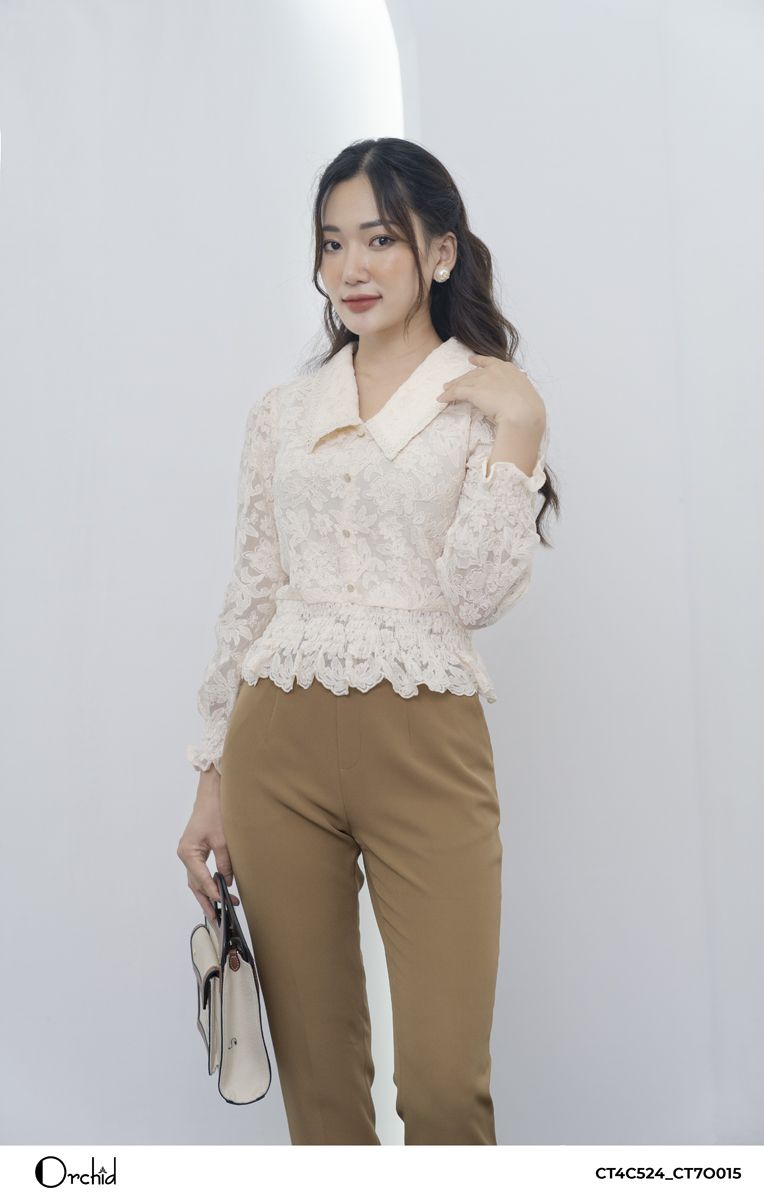 CT4C524- Áo ren chỉ thêu