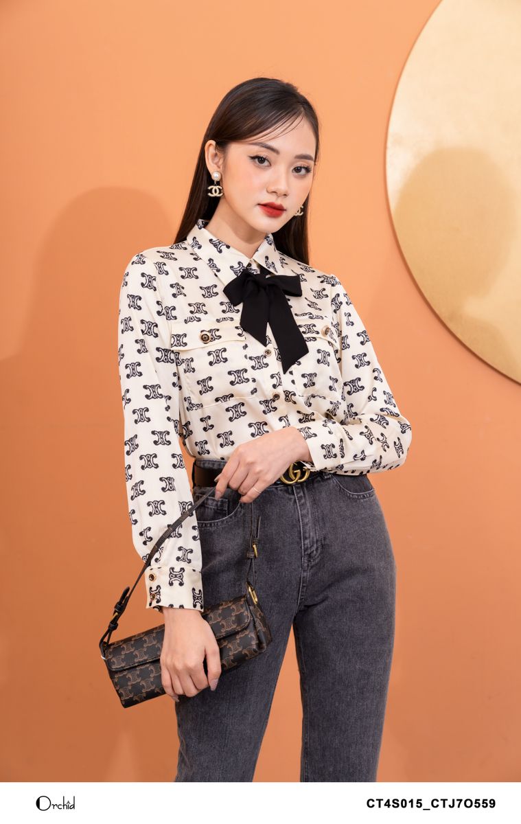 CT4S015- Áo lụa họa tiết