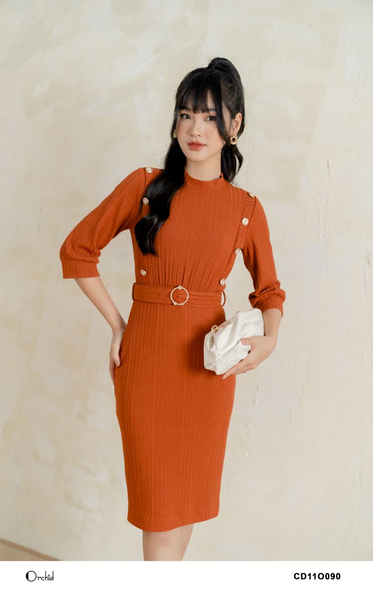 CD11O090 - Đầm  len tăm