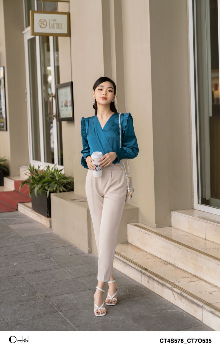 CT4S578 - Aó lụa xanh