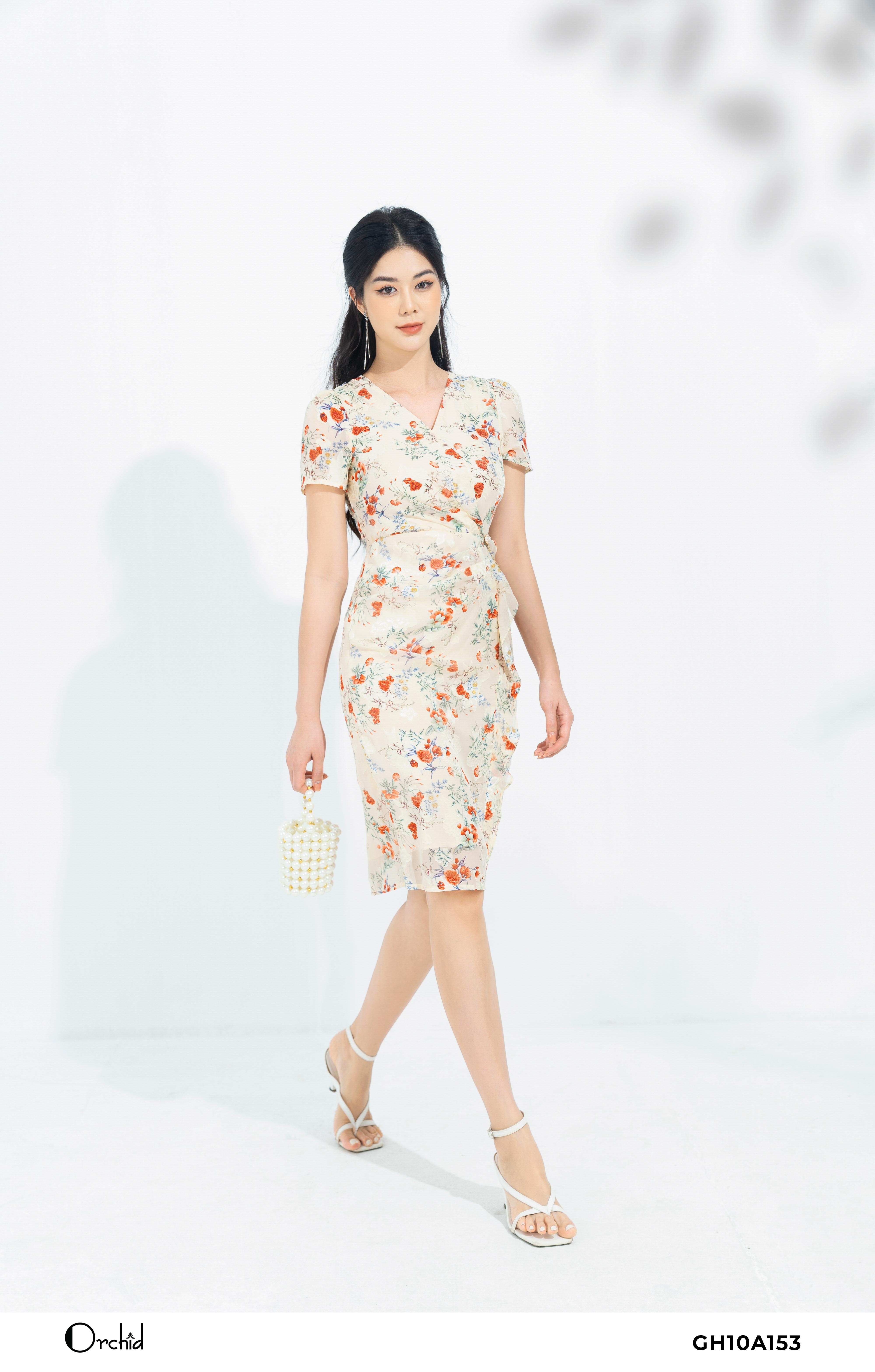 GH10A153- Đầm tơ tằm