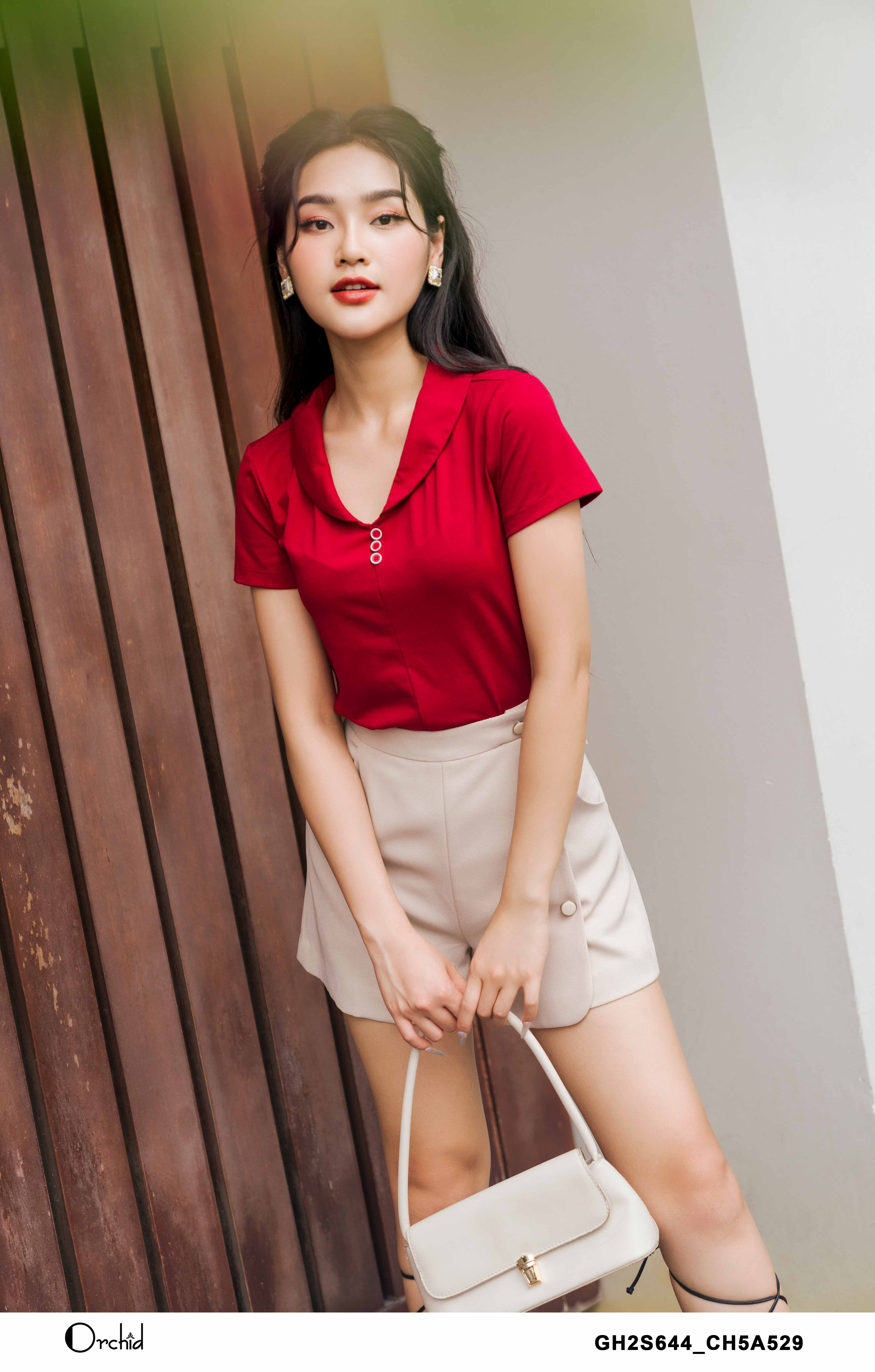 GHP2S644-Áo cottong cổ bẻ