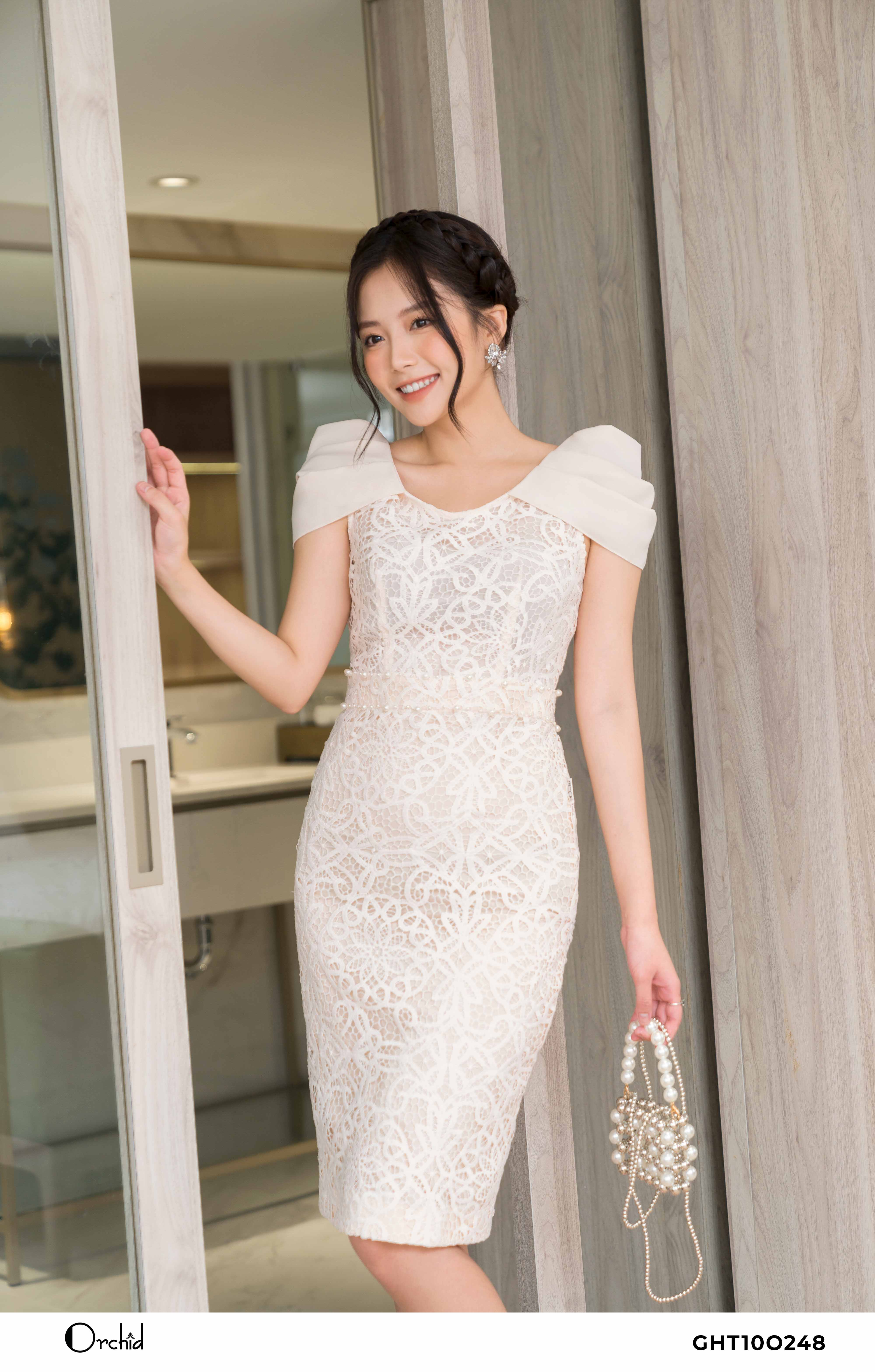 GHT10O248- Dầm ren thêu