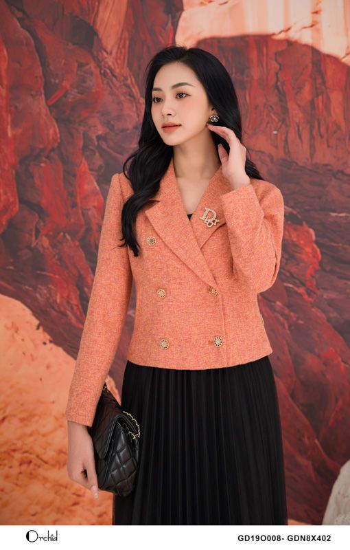 GD19O008 - Áo khoác dạ tweed
