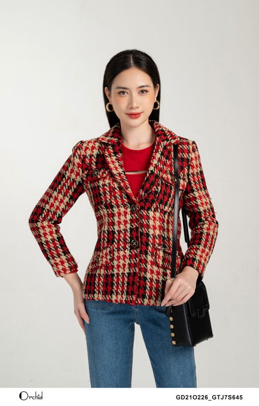 GD21O226 - Áo khoác dạ tweed