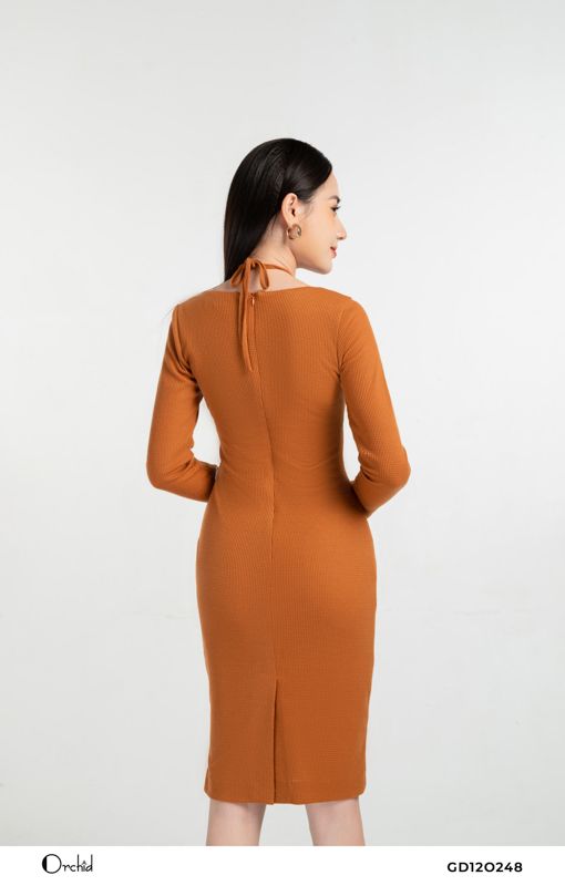 GD12O248 - Đầm len tăm 3D