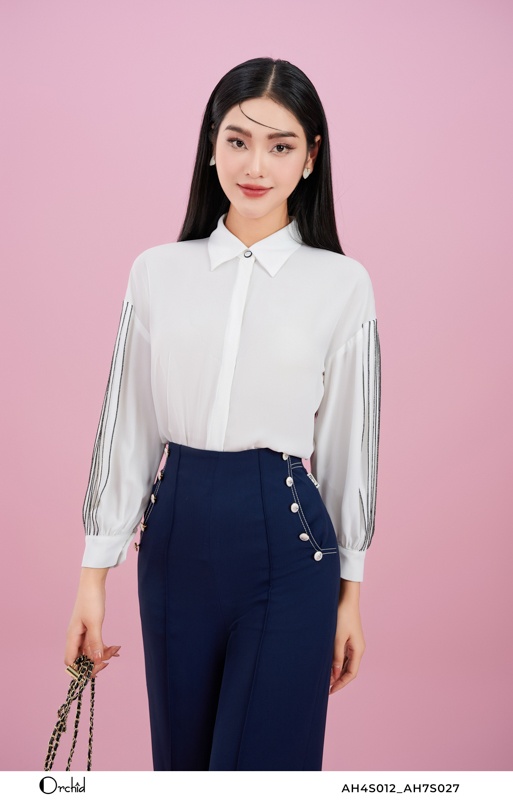 AH4S012 - Áo tơ trắng
