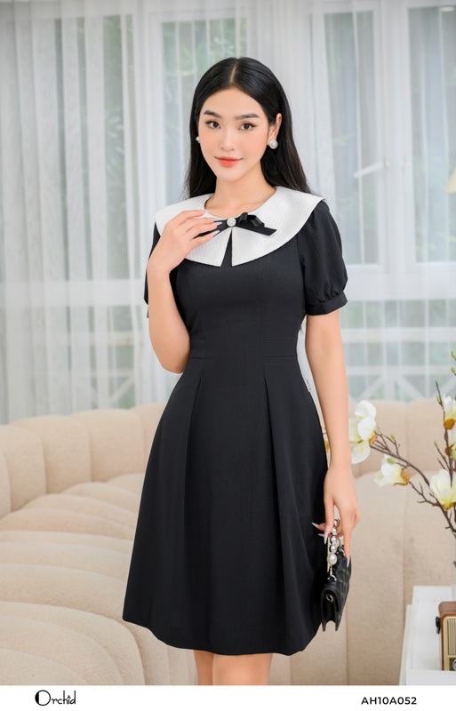 AH10A052 - Đầm đũi đen