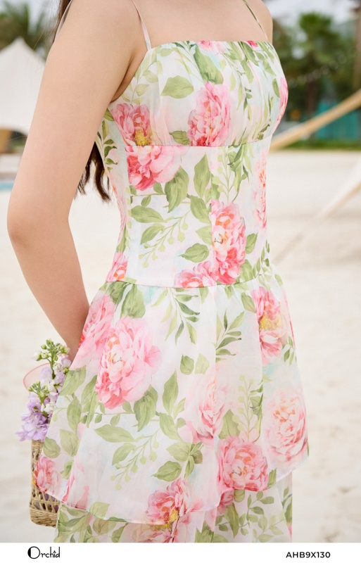 Váy tơ hoa hồng | Shopee Việt Nam