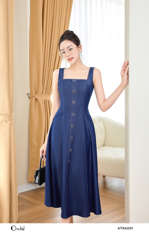 AT9A001 - Đầm denim