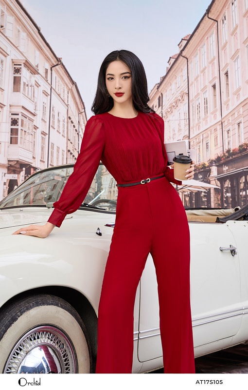 AT17S105 - Bộ jumsuit chéo hàn