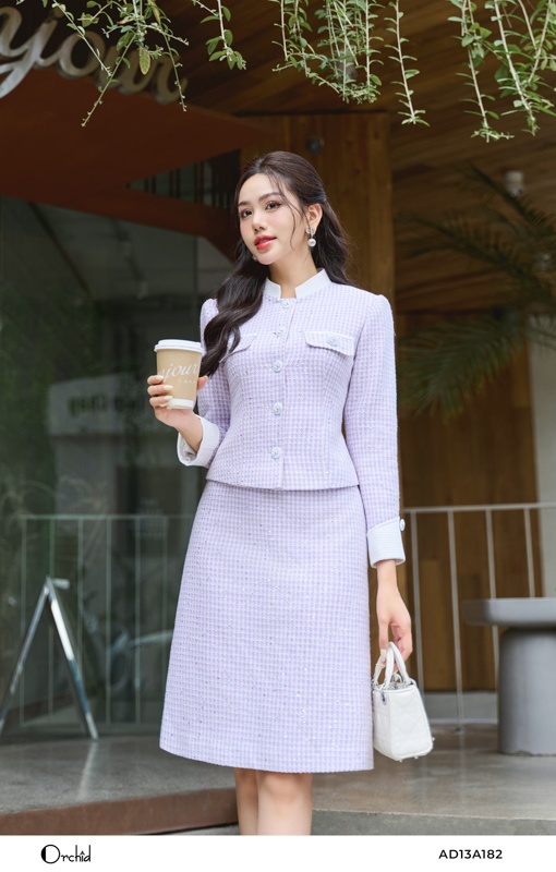 AD13A182- Bộ dạ tweed