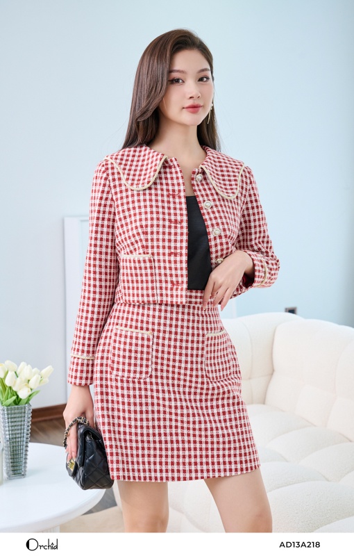 AD13A218- Bộ dạ tweed