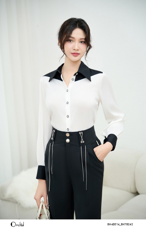 BH7B242- Quần twill silk