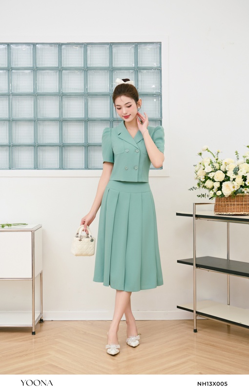 BH9X398- Đầm lụa hàn