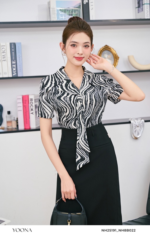 BHB9X654- Đầm tơ nhăn