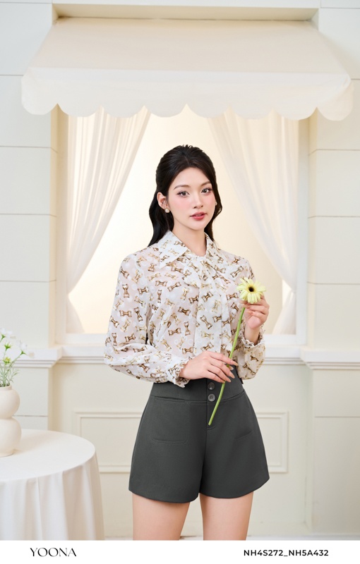BH14B624- Bộ tằm ý hoa hồng phối chéo hàn