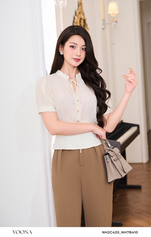 BH10A466- Đầm tằm nhăn