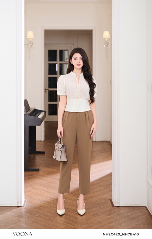 BH10F005 - Đầm 2 chi tiết lưới, cotton
