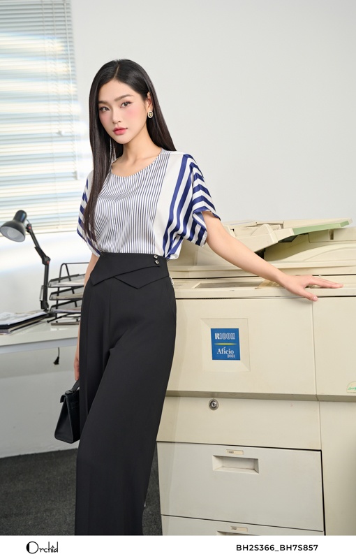 BH7S857- Quần twill silk hàn