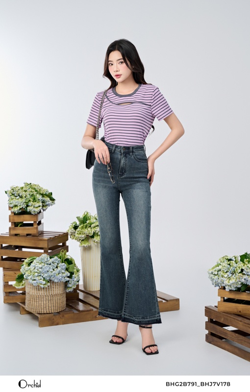 BHG2B791- Áo cotton kẻ