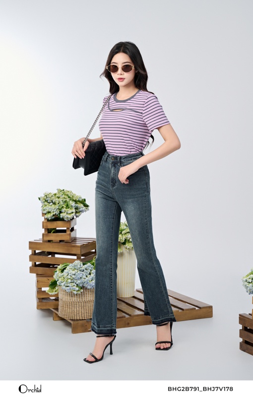 BHG2B791- Áo cotton kẻ