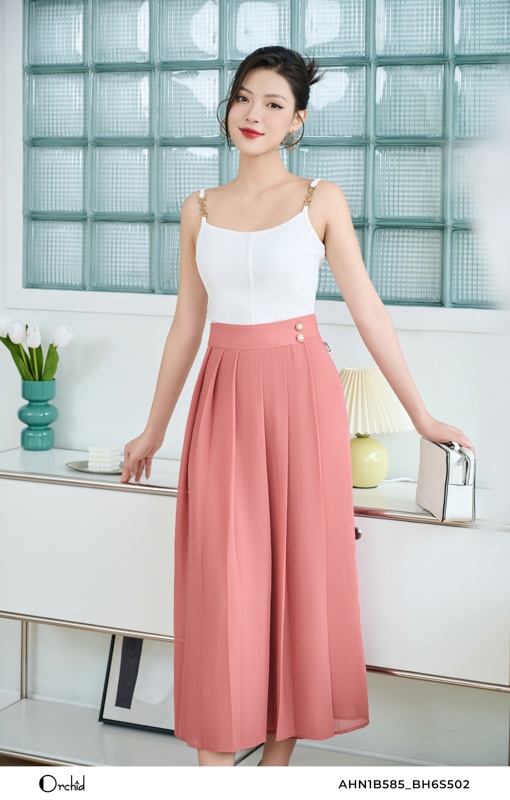 BH6S502 - Quần chiffon dập ly