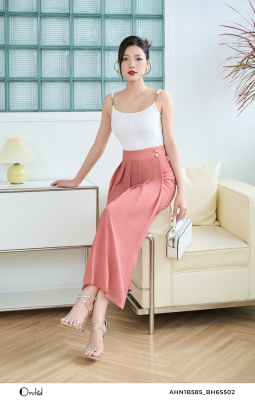 BH6S502 - Quần chiffon dập ly