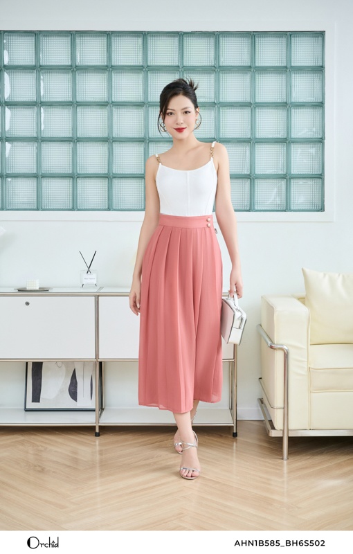 BH6S502 - Quần chiffon dập ly