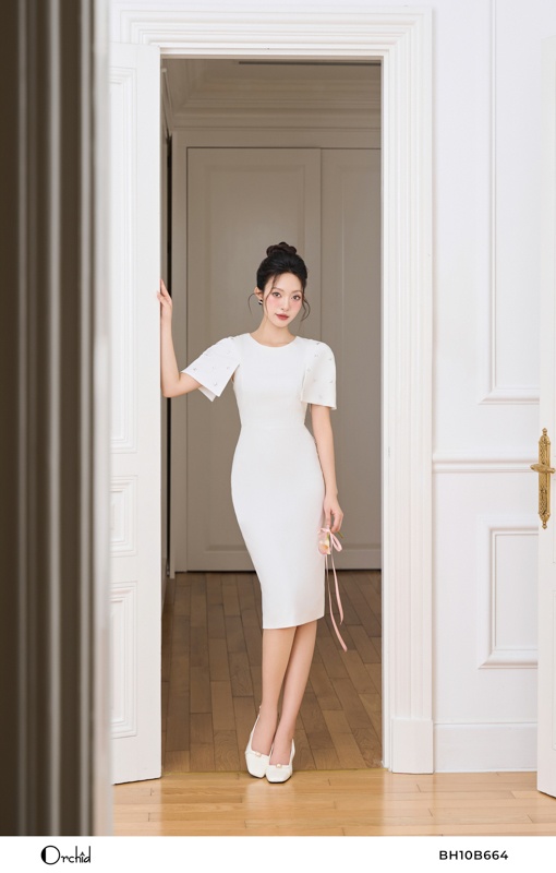 BH10B664- Đầm chéo hàn
