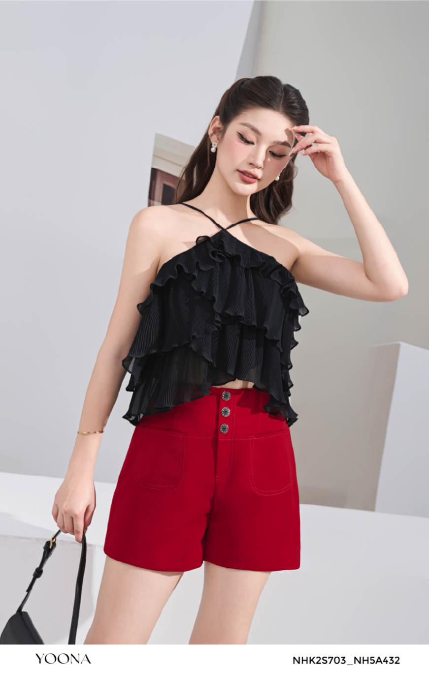 BHB9X631- Đầm tằm nhăn