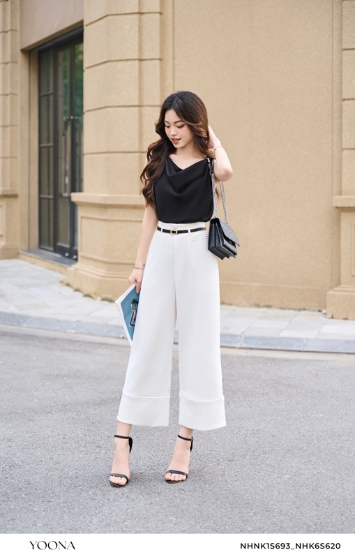 BH2B565- Áo lụa họa tiết hình học