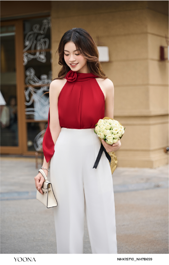 BH10A484- Đầm tơ nhăn xốp